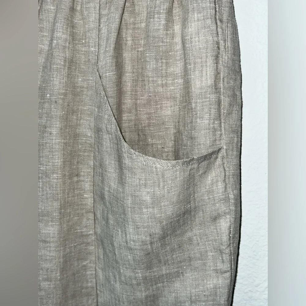 NWT Quince 100% European Linen Tapered Ankle Pants Flax Beach Vacation Resort XS